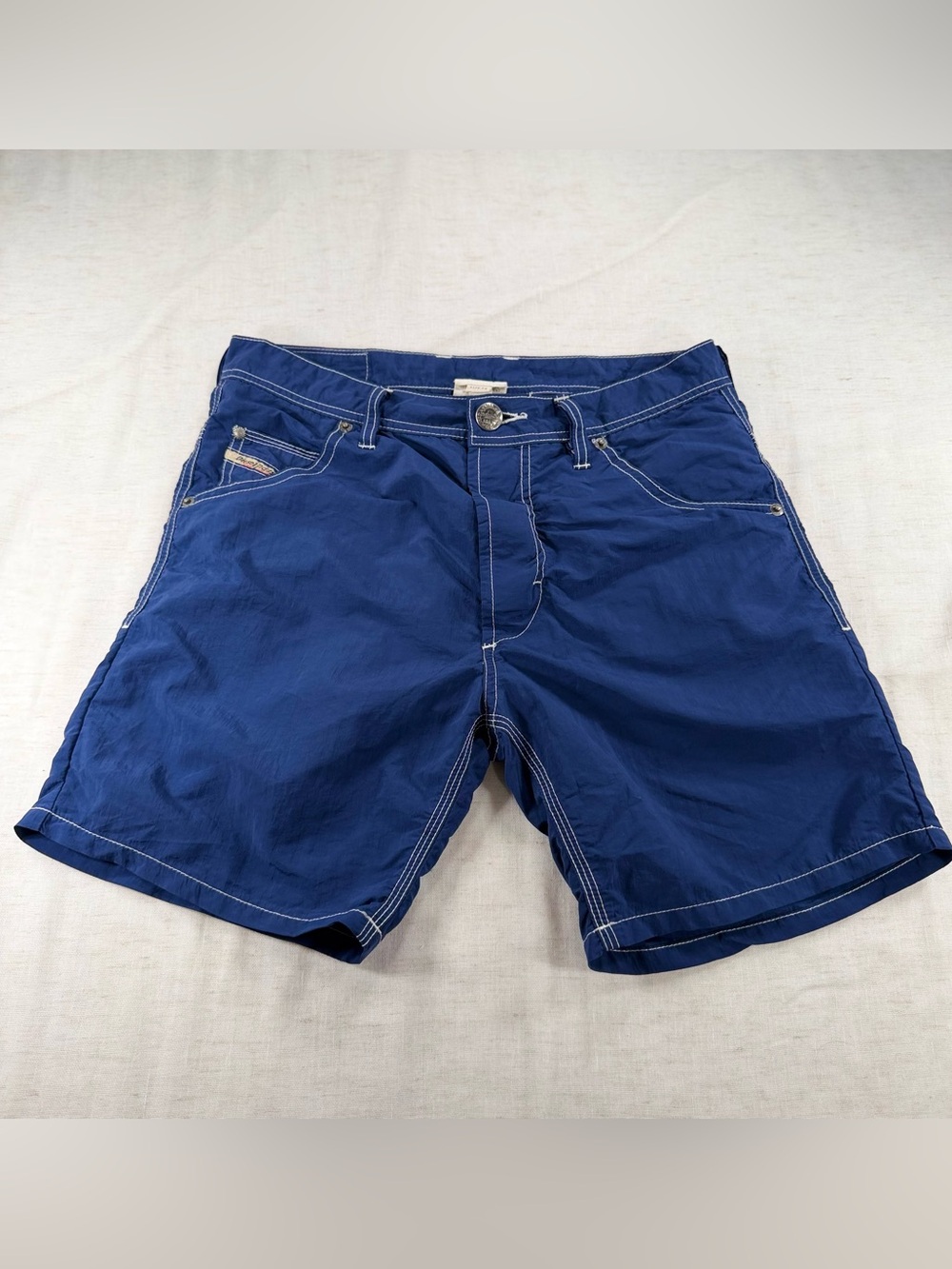 Vintage Diesel Mens Navy Blue Beach Shorts